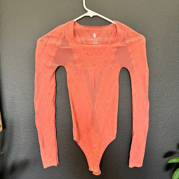 Free People Seamless Lace Knit bodysuit - Picture 1 of 4